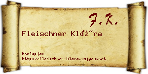 Fleischner Klára névjegykártya