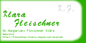 klara fleischner business card