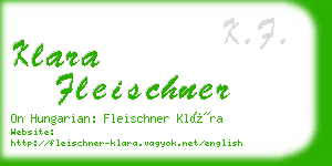 klara fleischner business card